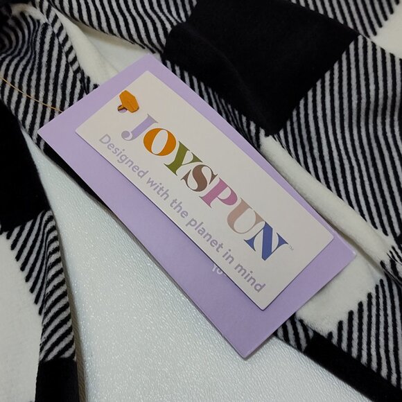 Joyspun Notch Collar Pajama Top Black & White Plaid Women's Large (12-14) NWT - Picture 4 of 9